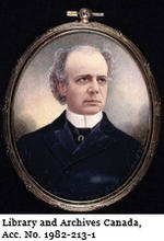 Portrait of Sir Wilfrid Laurier (1902, watercolour on ivory by Gerald Sinclair Hayward)